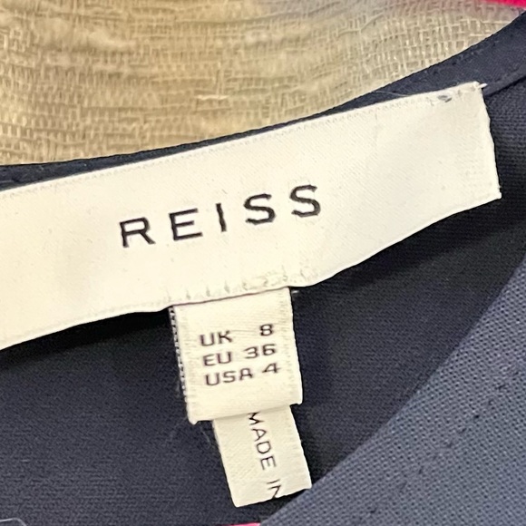 NEW NWOT REISS LAYLA SLEEVELESS GATHERED WAIST SHEATH BODYCON MIDI DRESS Navy 4 - Picture 8 of 12